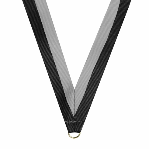 NECK RIBBON BLACK & GRAY