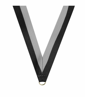 NECK RIBBON BLACK & GRAY
