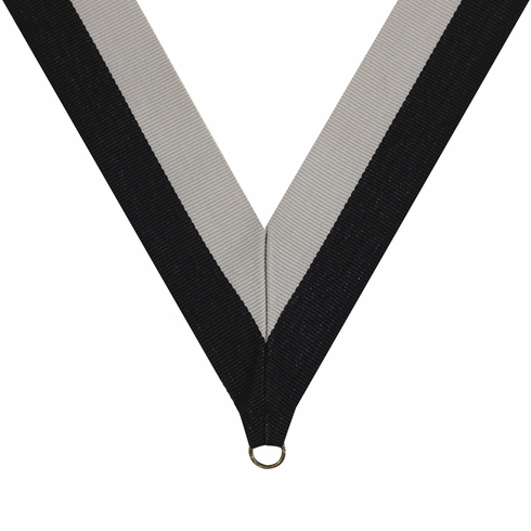 NECK RIBBON BLACK & GRAY
