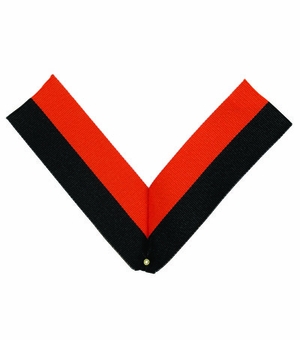 NECK RIBBON, BLACK & ORANGE
