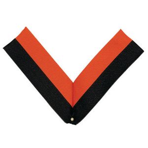 NECK RIBBON, BLACK & ORANGE