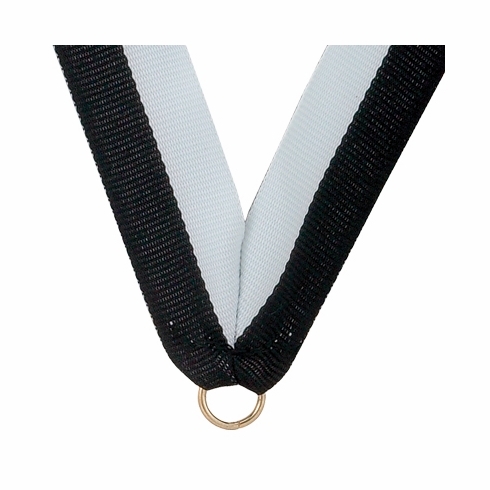 NECK RIBBON BLACK & WHITE