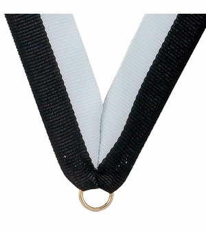 NECK RIBBON BLACK & WHITE