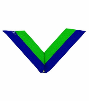 NECK RIBBON, BLUE AND GREEN