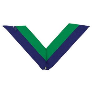 NECK RIBBON, BLUE AND GREEN