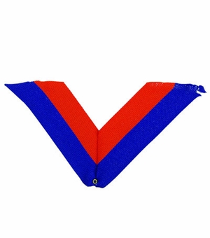 NECK RIBBON, BLUE AND ORANGE