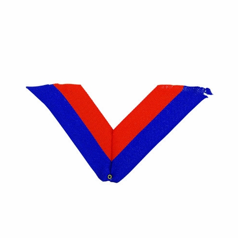 NECK RIBBON, BLUE AND ORANGE