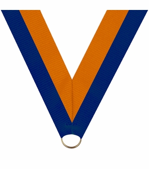 NECK RIBBON BLUE & ORANGE