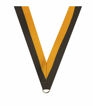 NECK RIBBON BROWN & GOLD