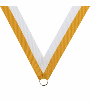NECK RIBBON GOLD & WHITE
