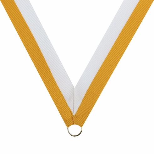 NECK RIBBON GOLD & WHITE