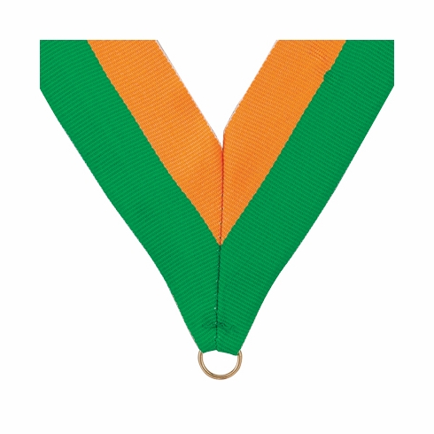NECK RIBBON GREEN AND GOLD