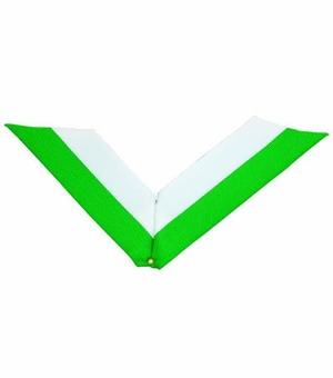 NECK RIBBON, GREEN AND WHITE