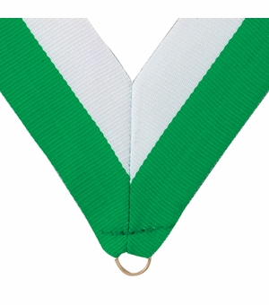 NECK RIBBON GREEN  AND WHITE