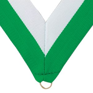 NECK RIBBON GREEN  AND WHITE