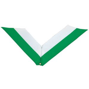 NECK RIBBON, GREEN AND WHITE