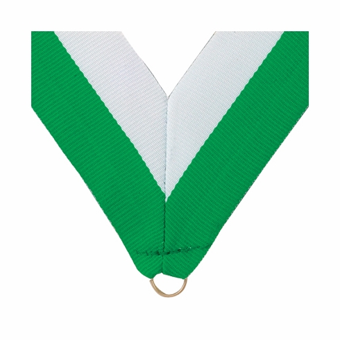 NECK RIBBON GREEN  AND WHITE