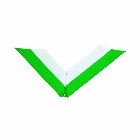 NECK RIBBON, GREEN AND WHITE