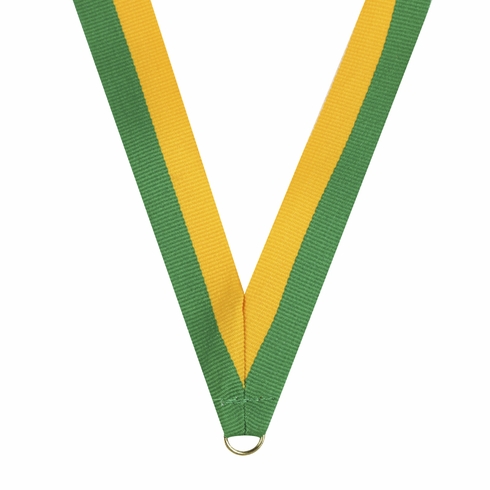 NECK RIBBON GREEN & GOLD