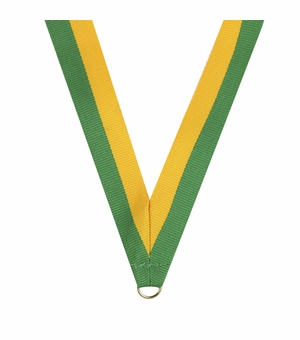 NECK RIBBON GREEN & GOLD