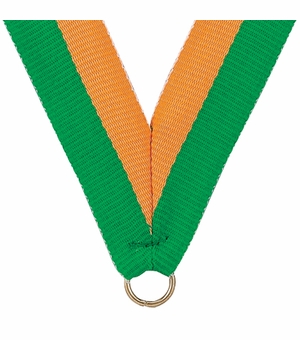 NECK RIBBON GREEN & GOLD