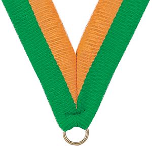 NECK RIBBON GREEN & GOLD