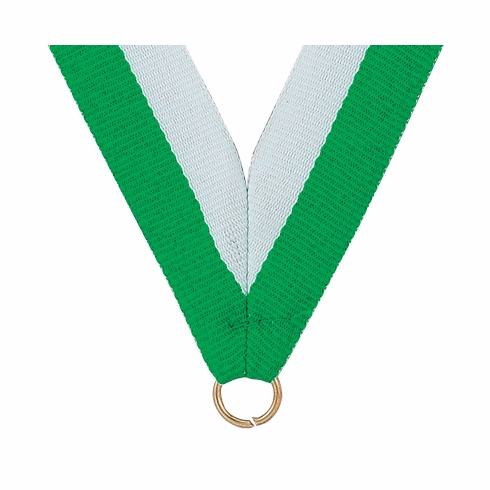 NECK RIBBON GREEN & WHITE