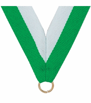 NECK RIBBON GREEN & WHITE