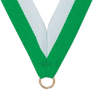 NECK RIBBON GREEN & WHITE