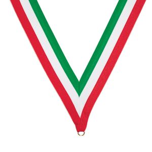NECK RIBBON GREEN WHITE RED