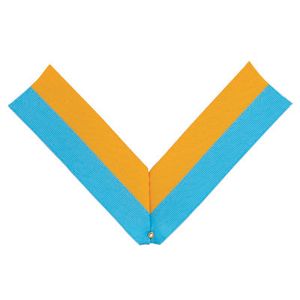 NECK RIBBON, LIGHT BLUE AND GOLD