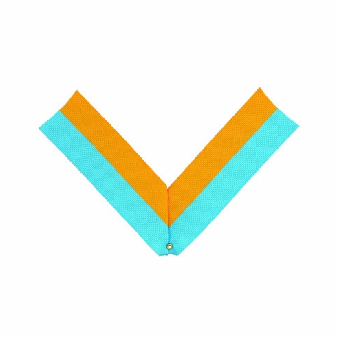 NECK RIBBON, LIGHT BLUE AND GOLD