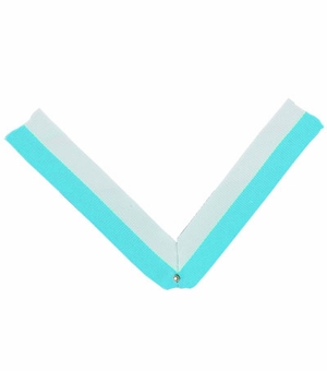 NECK RIBBON, LIGHT BLUE AND WHITE