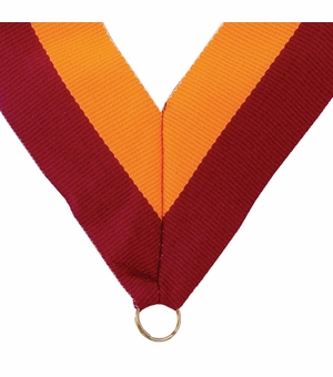 NECK RIBBON MAROON AND GOLD