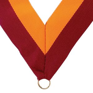 NECK RIBBON MAROON AND GOLD