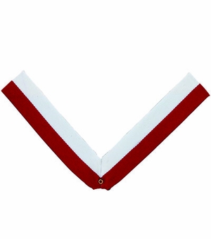 NECK RIBBON, MAROON AND WHITE
