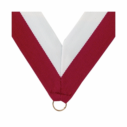 NECK RIBBON MAROON AND WHITE
