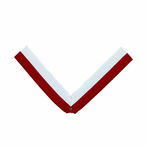 NECK RIBBON, MAROON AND WHITE