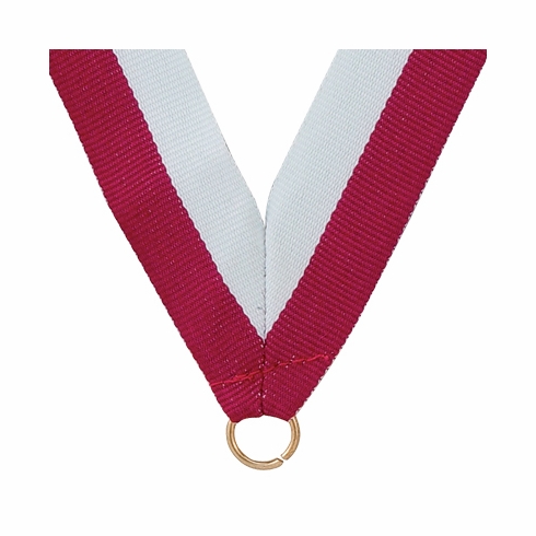 NECK RIBBON MAROON & WHITE