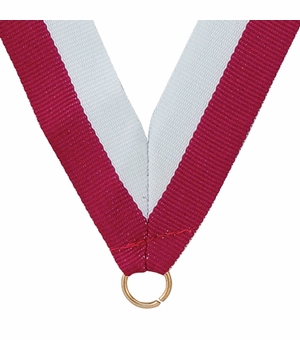 NECK RIBBON MAROON & WHITE