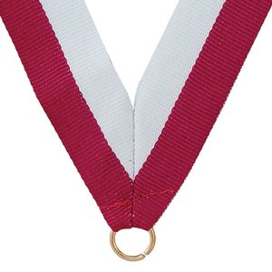 NECK RIBBON MAROON & WHITE