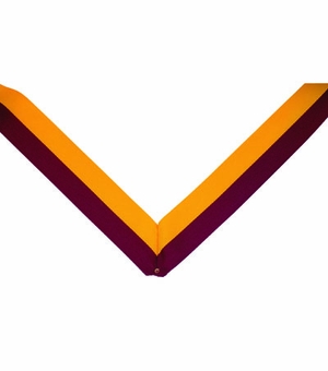 NECK RIBBON, MARRON AND GOLD