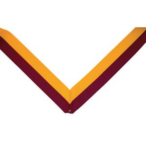 NECK RIBBON, MARRON AND GOLD