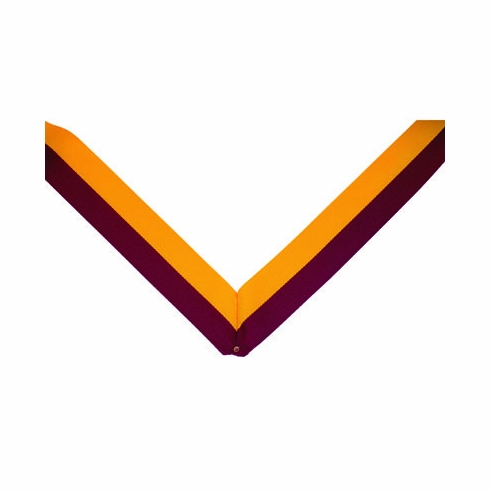 NECK RIBBON, MARRON AND GOLD