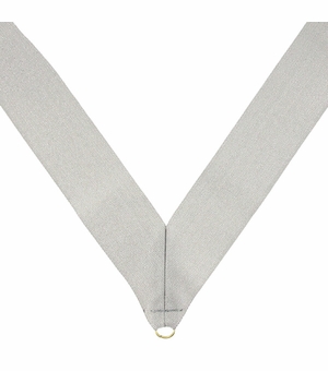NECK RIBBON METALLIC SILVER