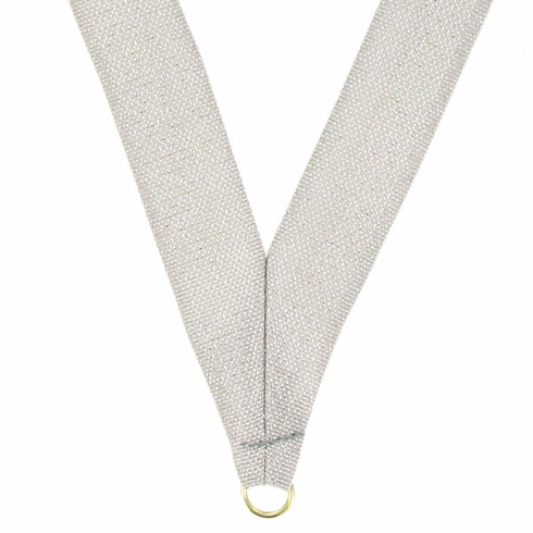 NECK RIBBON  METALLIC SILVER