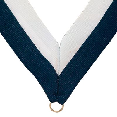NECK RIBBON NAVY AND WHITE