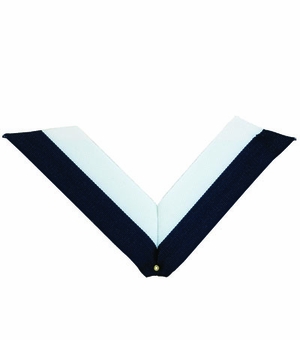 NECK RIBBON, NAVY BLUE AND WHITE