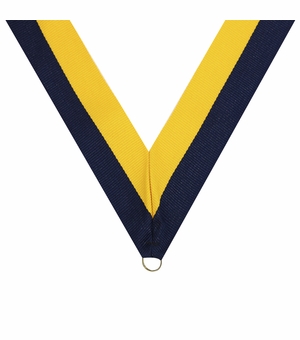 NECK RIBBON NAVY BLUE & GOLD