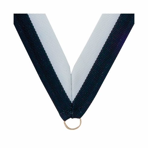 NECK RIBBON NAVY BLUE & WHITE